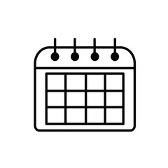 calendar icon on white background