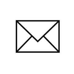 mail icon on white background
