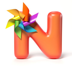 Toy font letter N