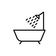 bath icon on white background