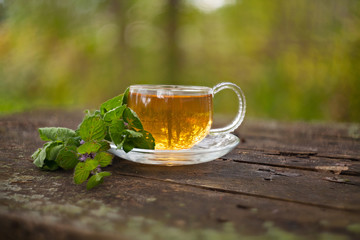 green tea in beautiful cup