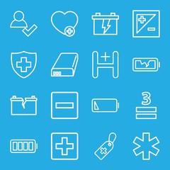 Set of 16 plus outline icons