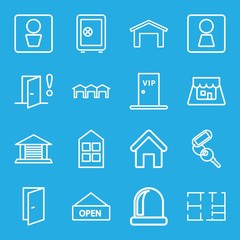 Set of 16 door outline icons