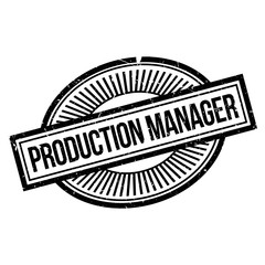 Production Manager rubber stamp. Grunge design with dust scratches. Effects can be easily removed for a clean, crisp look. Color is easily changed.