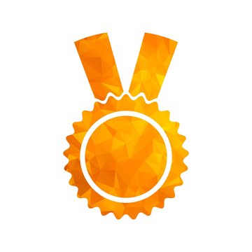 polygon golden icon medal