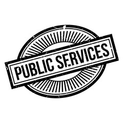 Public Services rubber stamp. Grunge design with dust scratches. Effects can be easily removed for a clean, crisp look. Color is easily changed.