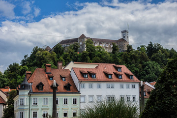 Fototapeta na wymiar Ljubljana Castle (Ljubljanski grad). Slovenia, Europe.