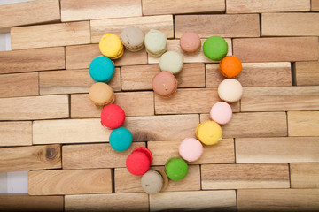 Beautiful shot of Macaron.A macaroon is a type of small circular cake, typically made from ground almonds or coconut (and/or other nuts or even potato), with sugar and egg white