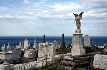 Sydney, Australia - Feb 5, 2017. Waverley Cemetery is a state heritage listed cemetery in an iconic...