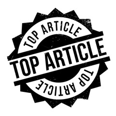 Top Article rubber stamp. Grunge design with dust scratches. Effects can be easily removed for a clean, crisp look. Color is easily changed.