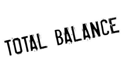 Total Balance rubber stamp. Grunge design with dust scratches. Effects can be easily removed for a clean, crisp look. Color is easily changed.