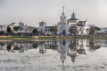 Ermita de El Rocío en la provincia de Huelva