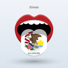 Electoral vote of Illinois. Abstract mouth.