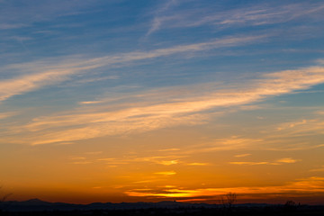 sunset on the Romagna countryside