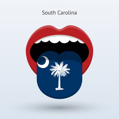 Electoral vote of South Carolina. Abstract mouth.
