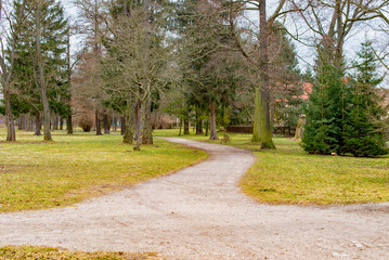 Footpaths in the Heinepark in Rudolstadt