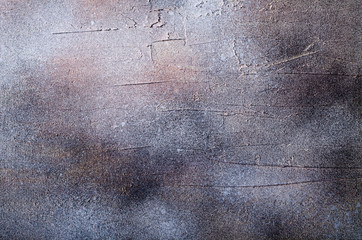 Old Damaged Cracked Paint Wall, Grunge Background, dark gray color