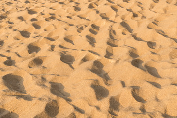 texture of sand pattern on a beach in the summer at Phuket, Thailand