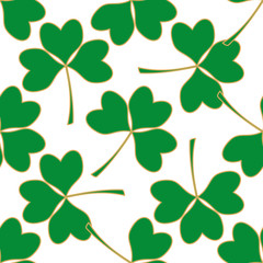 Obraz premium Seamless pattern with green clover
