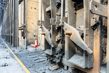 Steel Plant old industrial equipment scene in China