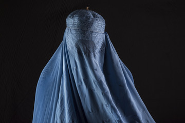 A woman with burqa