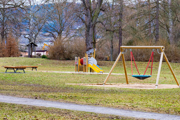 Obraz na płótnie Canvas Playground at the Heinepark in Rudolstadt