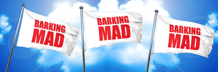barking mad, 3D rendering, triple flags