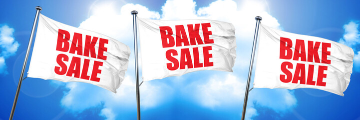 bake sale, 3D rendering, triple flags