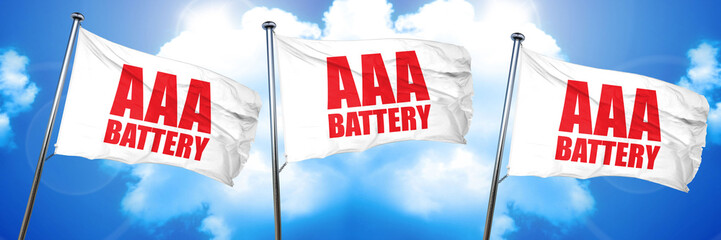 aaa battery, 3D rendering, triple flags