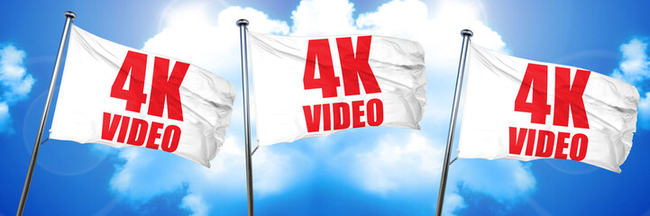 4k video, 3D rendering, triple flags