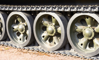 Tracks of the panzer.