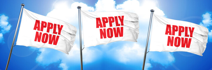 apply now, 3D rendering, triple flags