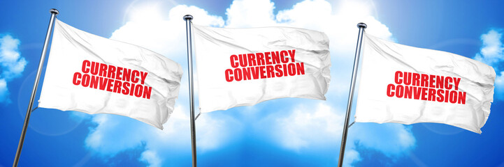 currency conversion, 3D rendering, triple flags