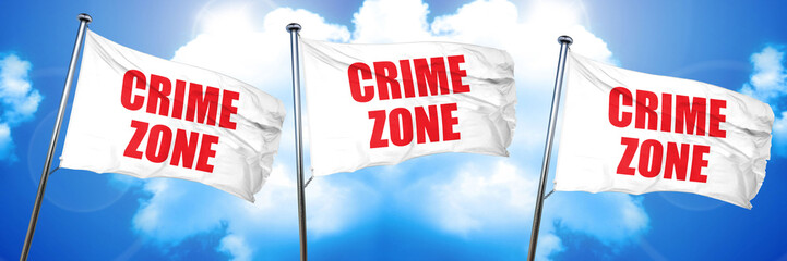 crime zone, 3D rendering, triple flags