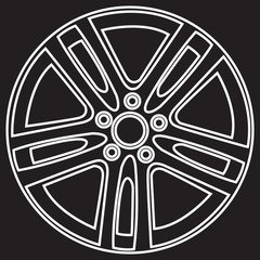 Vector image of light-alloy rims