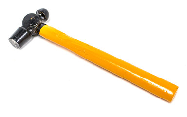 Hammer steel on white background