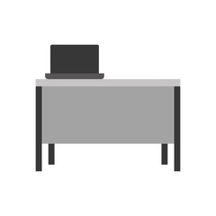 office desk and chair icon vector illustration design