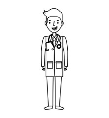 Obraz premium professional doctor avatar character vector illustration design