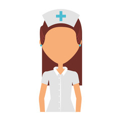 cute nurse avatar character vector illustration design