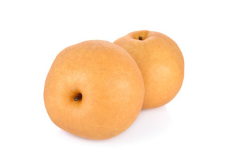 whole snow pear or Fengsui pear on white background