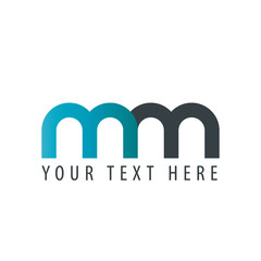 Initial Letter MM Rounded Lowercase Logo
