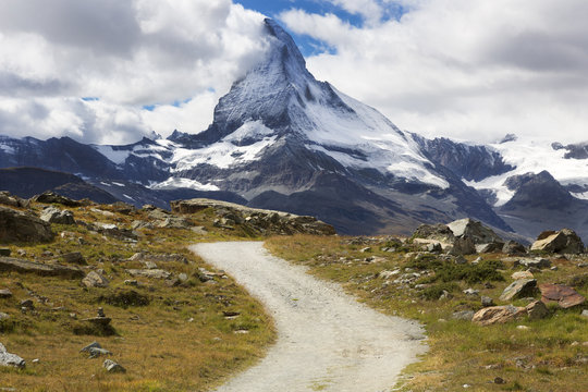 Road, Swiss Alps, Matterhorn, Switzerland