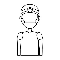 professional surgeon avatar character vector illustration design