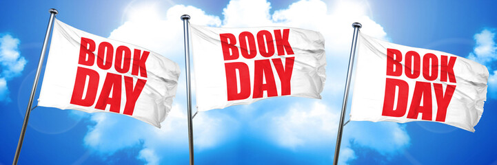 book day, 3D rendering, triple flags