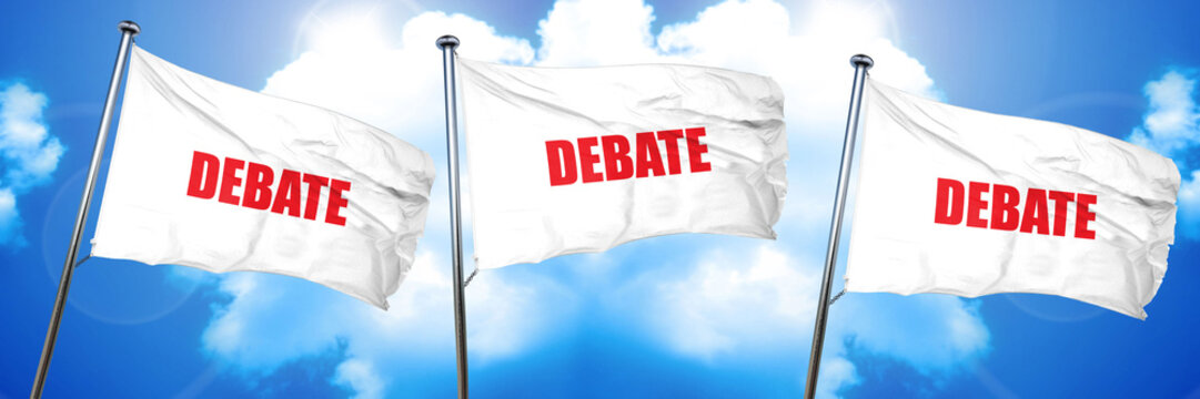 debate, 3D rendering, triple flags