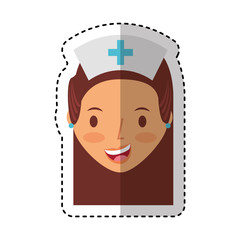 cute nurse avatar character vector illustration design