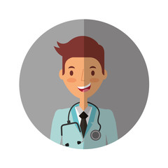 professional doctor avatar character vector illustration design