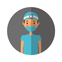professional surgeon avatar character vector illustration design