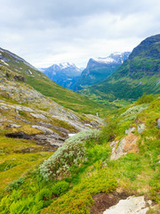 Mountains summer landscape in Norway.