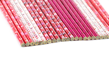 colorful pencils isolated on white background